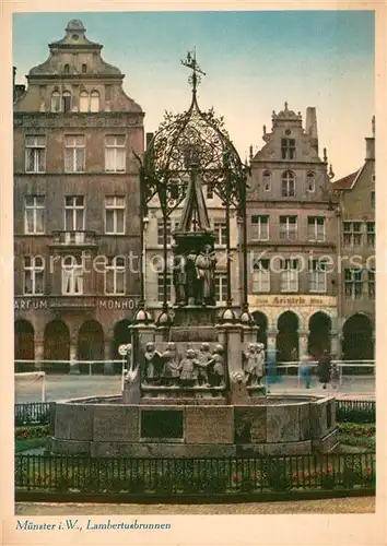 AK / Ansichtskarte Muenster_Westfalen Lambertusbrunnen Muenster_Westfalen