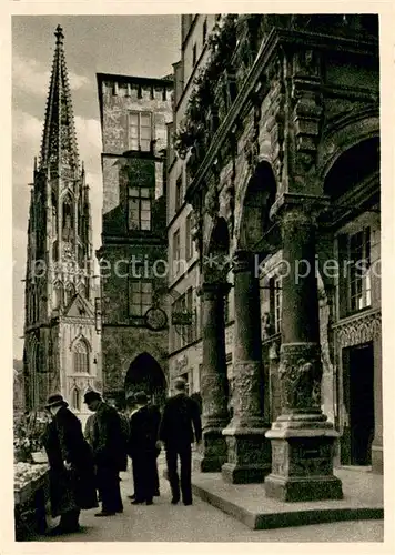 AK / Ansichtskarte Muenster_Westfalen Lambertikirche vom Stadtweinhaus Muenster_Westfalen