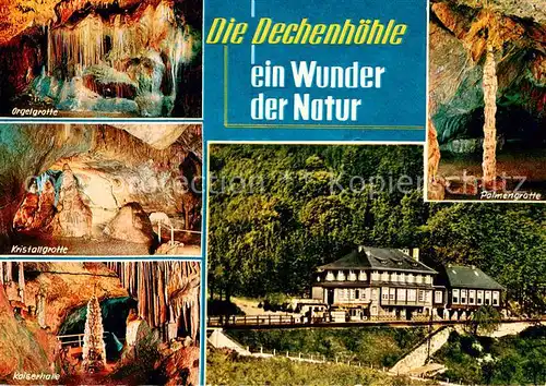 AK / Ansichtskarte Dechenhoehle_Iserlohn Orgelgrotte Kristallgrotte Kaiserhalle Palmengrotte  