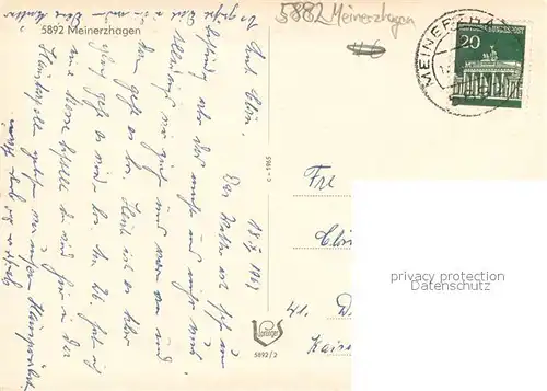 AK / Ansichtskarte Meinerzhagen Teilansicht Kirchstr. Ev.Kirche Mattenschanzen Volkspark Meinerzhagen