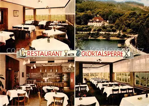 AK / Ansichtskarte Gloertalsperre Restaurant Innen  und Aussenansichten Gloertalsperre