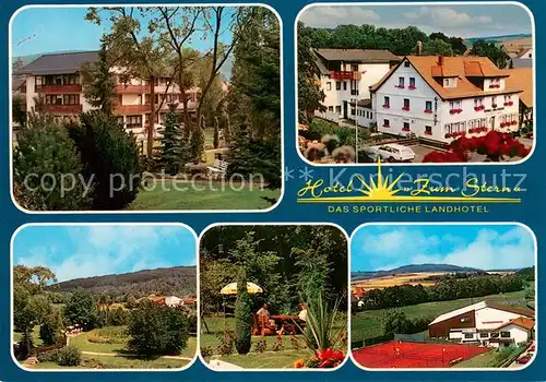 AK / Ansichtskarte Oberaula Hotel Zum Stern Panorama Park Tennisplatz Oberaula