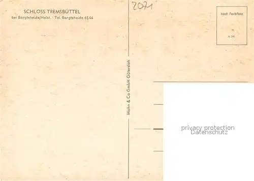 AK / Ansichtskarte Tremsbuettel Hotel Schloss Tremsbuettel Park Tremsbuettel