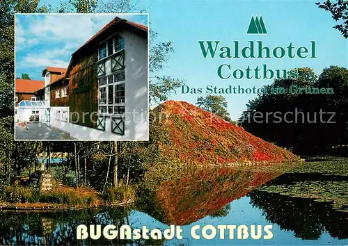 AK / Ansichtskarte Cottbus Waldhotel Cottbus Teich Cottbus