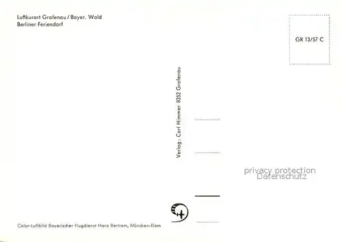 AK / Ansichtskarte Grafenau_Niederbayern Fliegeraufnahme Grafenau Niederbayern