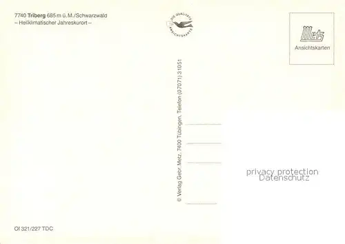AK / Ansichtskarte Triberg_Schwarzwald Ortsansicht Triberg Schwarzwald