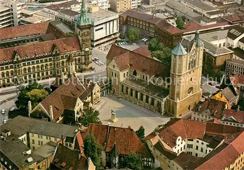 AK / Ansichtskarte Braunschweig Burgplatz und Rathaus Fliegeraufnahme Braunschweig