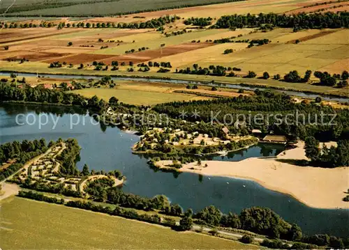 AK / Ansichtskarte Guester Pruess See mit Campinggelaende Fischerei und Strandbad Fliegeraufnahme Guester