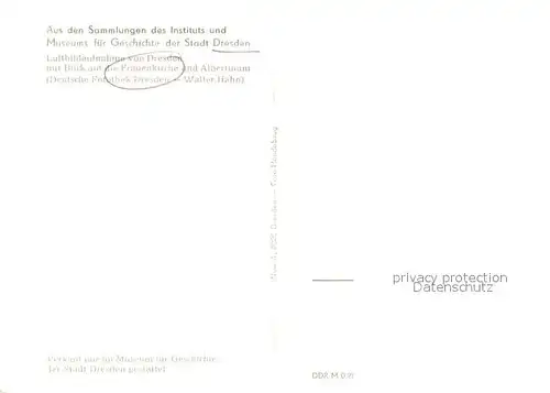 AK / Ansichtskarte Dresden Fliegeraufnahme mit Frauenkirche Dresden