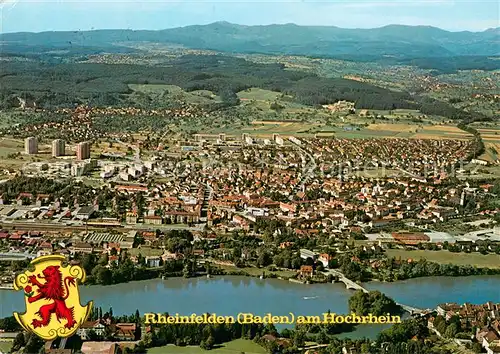 AK / Ansichtskarte Rheinfelden_Baden Fliegeraufnahme mit Hochrhein Rheinfelden_Baden