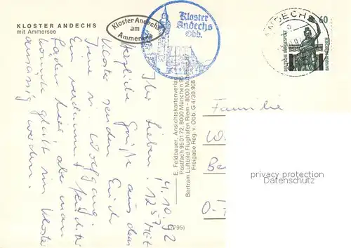 AK / Ansichtskarte Andechs Kloster Andechs am Ammersee Fliegeraufnahme Andechs