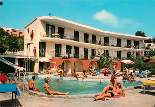 AK / Ansichtskarte Capri_Italia Albergo Tirrenia Roberts con piscina acqua di mare 