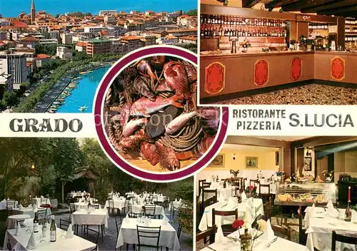 AK / Ansichtskarte Grado_Pineta Ristorante Pizzeria S Lucia Bar Freiterrasse Gastraum Grado Pineta