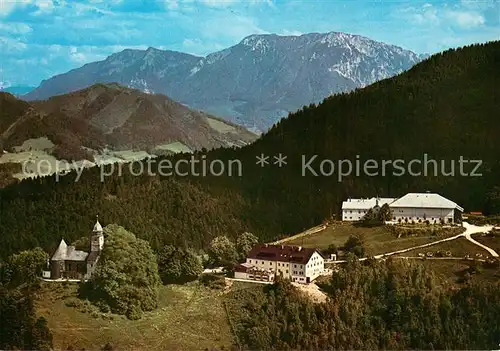 AK / Ansichtskarte Maria_Eck Fliegeraufnahme mit Wallfahrtskirche und Rauschenberg Maria_Eck