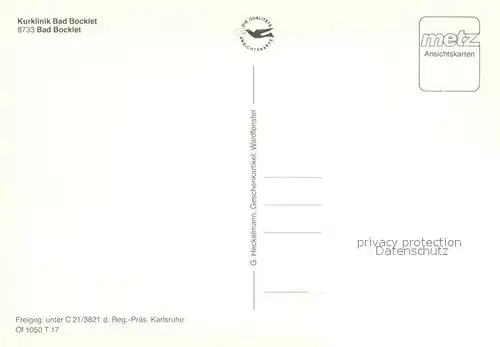 AK / Ansichtskarte Bad_Bocklet Kurklinik Bocklet Fliegeraufnahme Bad_Bocklet