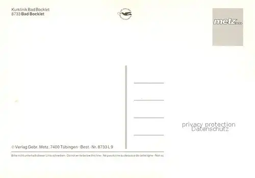 AK / Ansichtskarte Bad_Bocklet Kurklinik Bad Bocklet Fliegeraufnahme Bad_Bocklet