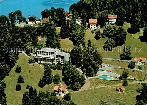 AK / Ansichtskarte Buergenstock_Vierwaldstaettersee Hotel Waldheimmit Schwimmbad Fliegeraufnahme Buergenstock