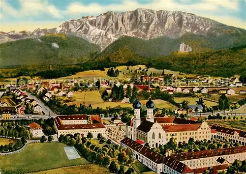 AK / Ansichtskarte Benediktbeuern aeltestes Kloster Oberbayerns mit Benediktenwand Benediktbeuern