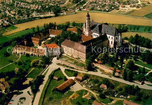 AK / Ansichtskarte Neresheim Abteikirche Fliegeraufnahme Neresheim