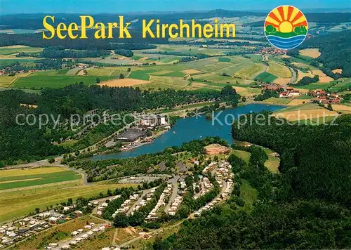 AK / Ansichtskarte Kirchheim_Hessen SeePark Kirchheim Fliegeraufnahme Kirchheim Hessen