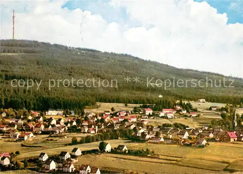 AK / Ansichtskarte Bischofsgruen Fliegeraufnahme mit Ochsenkopf und Fernsehturm Bischofsgruen