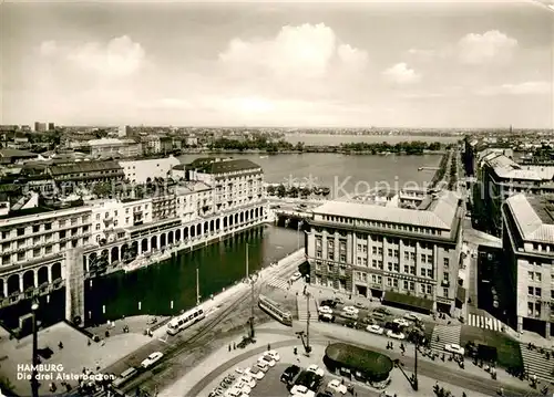 AK / Ansichtskarte Hamburg Die drei Alsterbecken Hamburg