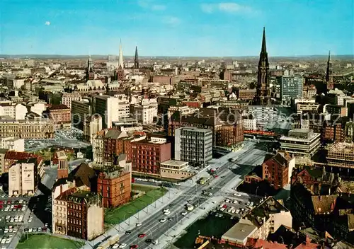 AK / Ansichtskarte Hamburg Blick von der St Michaeliskirche auf die Stadt Hamburg