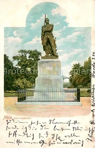 AK / Ansichtskarte Metz_Moselle Ney Denkmal Metz_Moselle