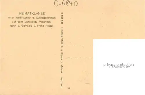 AK / Ansichtskarte Poessneck Heimatklaenge auf dem Marktplatz Poessneck