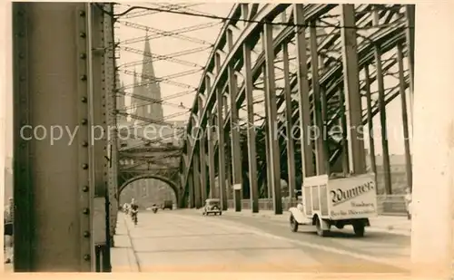 AK / Ansichtskarte Duesseldorf Hohenzollernbruecke Duesseldorf