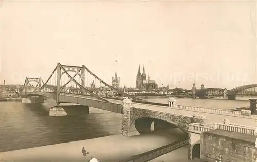 AK / Ansichtskarte Koeln_Rhein Bruecke Koeln_Rhein