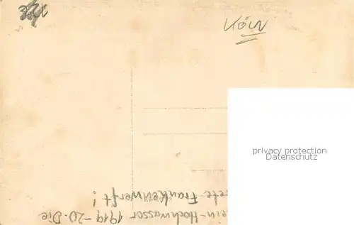 AK / Ansichtskarte Koeln_Rhein Rheinwerft beim Hochwasser 1919 20 Koeln_Rhein