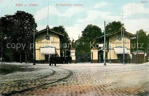 AK / Ansichtskarte Koeln_Rhein Zoologischer Garten Koeln_Rhein