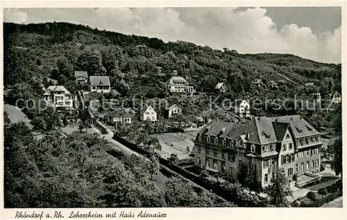 AK / Ansichtskarte Rhoendorf Lehrerheim mit Haus Adenauer Rhoendorf