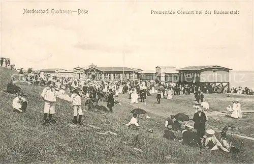 AK / Ansichtskarte Doese_Cuxhaven Promenade Conzert bei de Badeanstalt Doese Cuxhaven