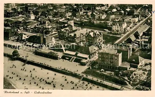 AK / Ansichtskarte Westerland_Sylt Fliegeraufnahme Westerland_Sylt