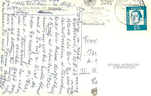 AK / Ansichtskarte Kampen_Sylt Haus Bossen Kampen Sylt