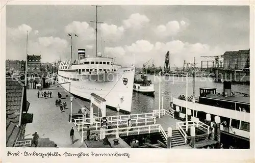 AK / Ansichtskarte Kiel Anlegestelle Dampfer Tennenberg Kiel