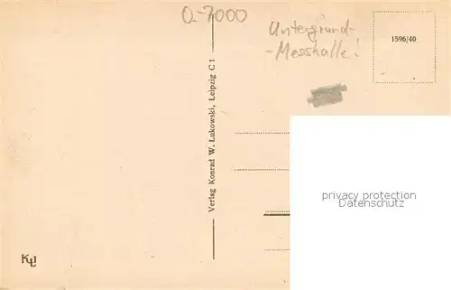 AK / Ansichtskarte Leipzig Untergrund Messhalle Markt Leipzig