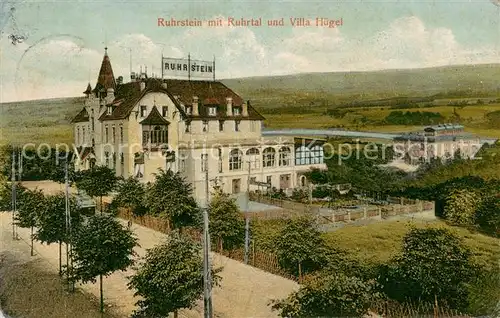 AK / Ansichtskarte Bredeney Ruhrstein mit Ruhrtal und Villa Huegel Bredeney