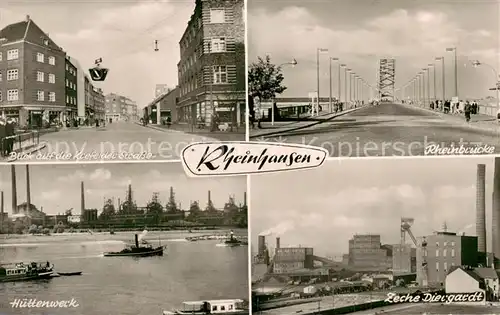AK / Ansichtskarte Rheinhausen_Duisburg Rheinbruecke Zeche Diergardt Huettenwerk Rheinhausen Duisburg