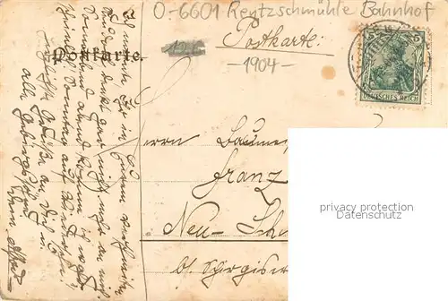 AK / Ansichtskarte Rentzschmuehle_Vogtland_Thueringen Bahnhof Rentzschmuehle_Vogtland
