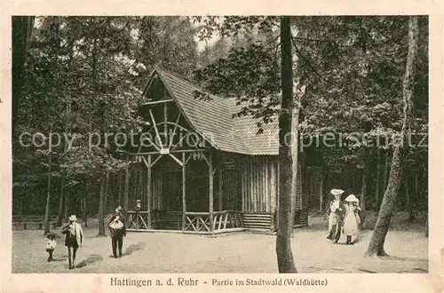 AK / Ansichtskarte Hattingen_Ruhr Partie im Stadtwald Waldhuette Hattingen Ruhr