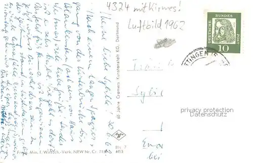 AK / Ansichtskarte Blankenstein_Ruhr Fliegeraufnahme Gesamtansicht mit Burg Blankenstein_Ruhr