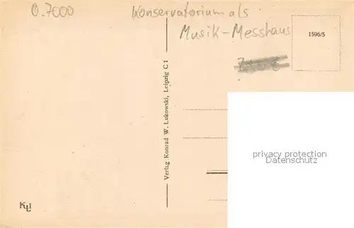 AK / Ansichtskarte Leipzig Konservatorium als Musik.Messhaus Leipzig
