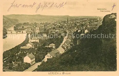 AK / Ansichtskarte Werden_Ruhr_Essen Restaurantion und Gartenwirtschaft Pastoratsberg 