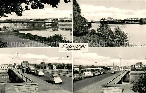 AK / Ansichtskarte Steele_Ruhr Verkehr auf der Ruhrbruecke Steele_Ruhr
