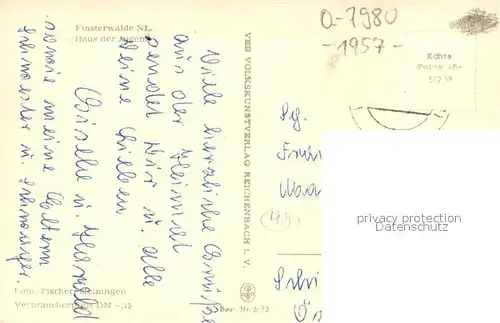 AK / Ansichtskarte Finsterwalde Partie vor dem Haus der Jugend Finsterwalde