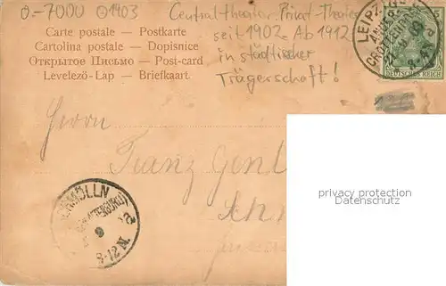 AK / Ansichtskarte Leipzig Centraltheater  Leipzig