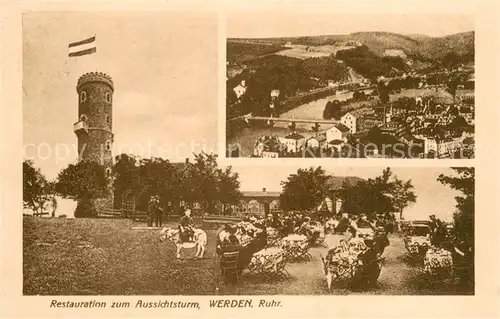 AK / Ansichtskarte Werden_Ruhr_Essen Restaurant Zum Aussichtsturm 